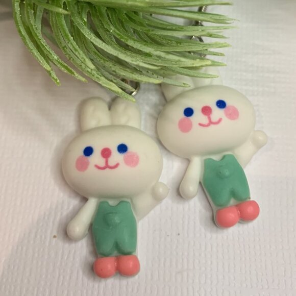 Easter Bunny, Bunny Rabbit Earring, Easter Basket Gift, Rabbit Earring, Bunny - Picture 5 of 5